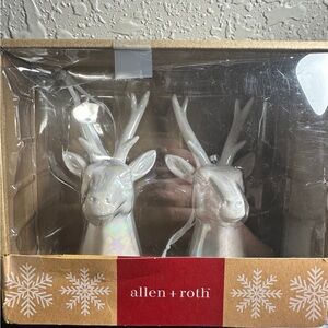 Allen + Roth White Reindeer ornaments